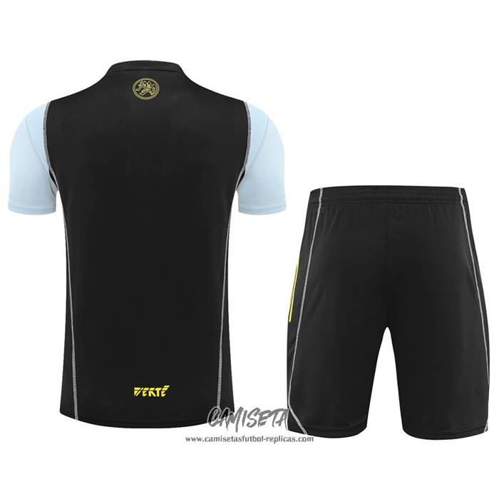Chandal del Argelia 2023-2024 Manga Corta Negro - Pantalon Corto